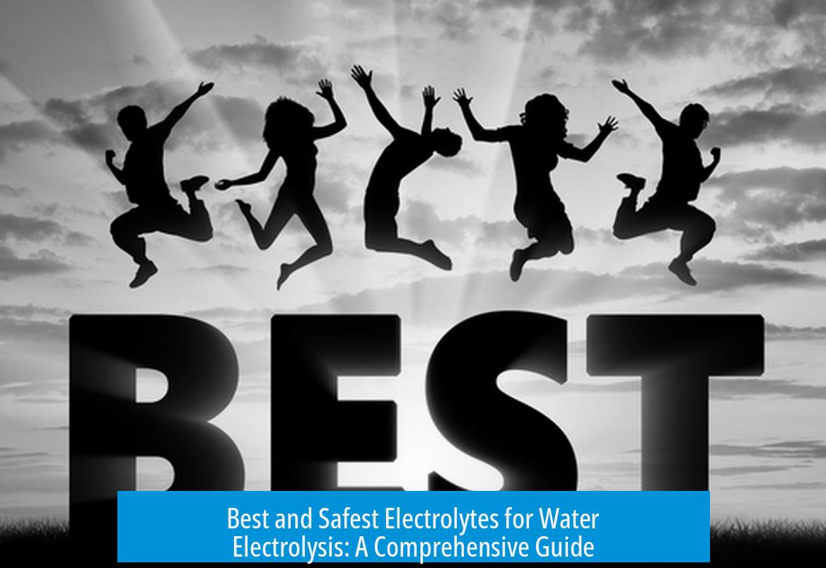 Best and Safest Electrolytes for Water Electrolysis: A Comprehensive Guide