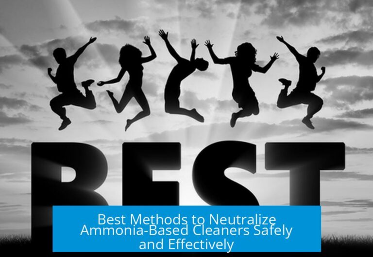 Best Methods to Neutralize Ammonia-Based Cleaners Safely and Effectively