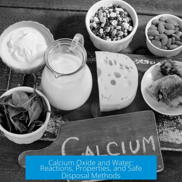 Calcium Oxide and Water: Reactions, Properties, and Safe Disposal Methods