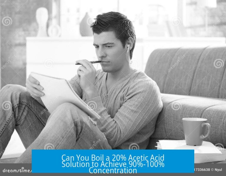Can You Boil a 20% Acetic Acid Solution to Achieve 90%-100% Concentration
