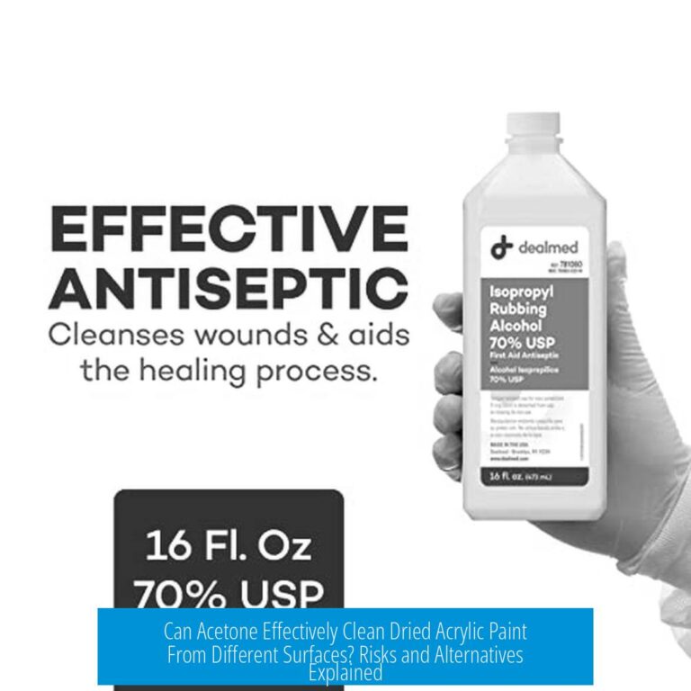 Can Acetone Effectively Clean Dried Acrylic Paint From Different Surfaces? Risks and Alternatives Explained