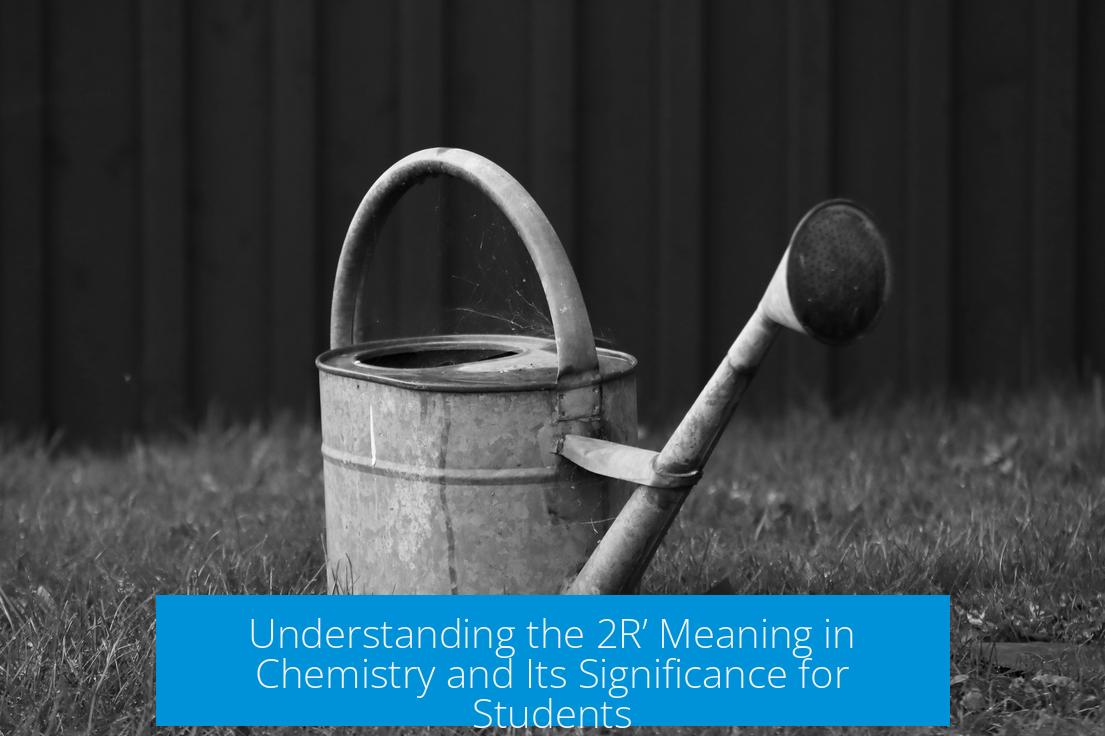 Understanding the 2R’ Meaning in Chemistry and Its Significance for Students