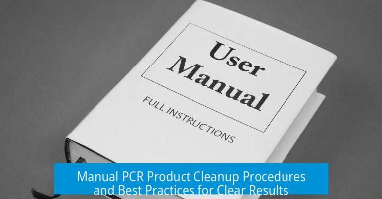 Manual PCR Product Cleanup Procedures and Best Practices for Clear Results