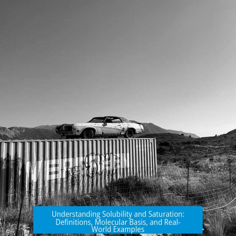Understanding Solubility and Saturation: Definitions, Molecular Basis, and Real-World Examples