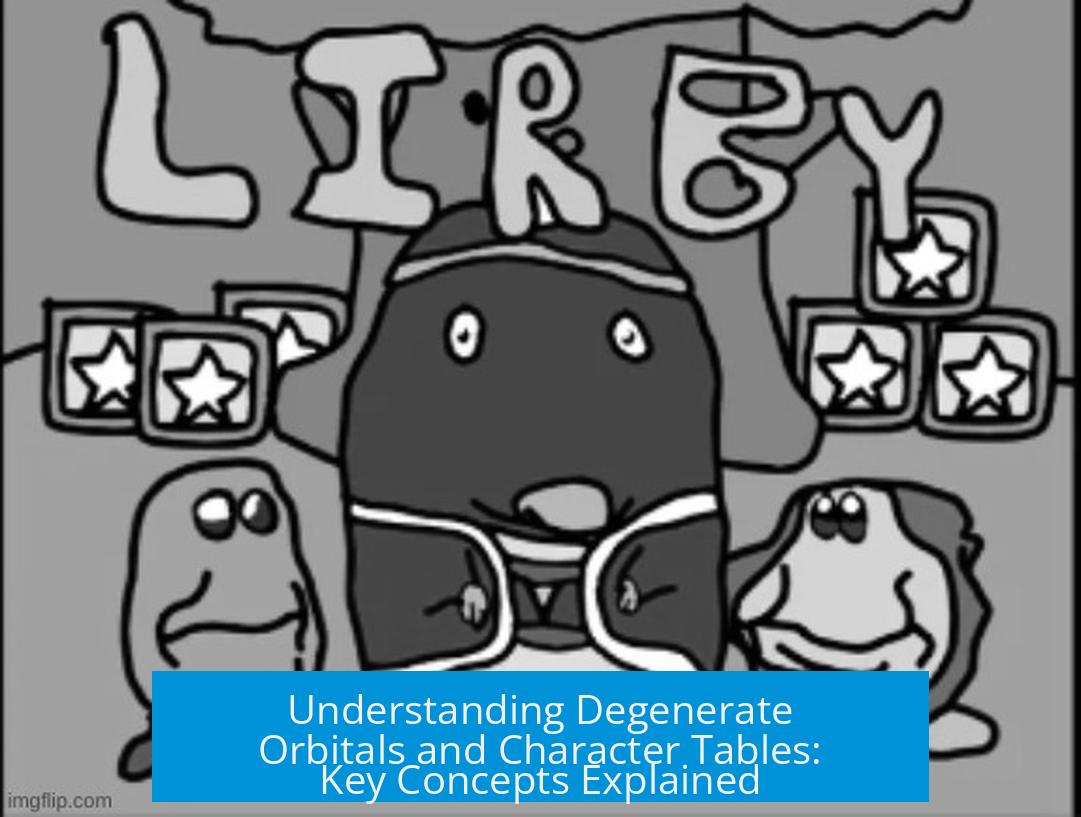 Understanding Degenerate Orbitals and Character Tables: Key Concepts Explained