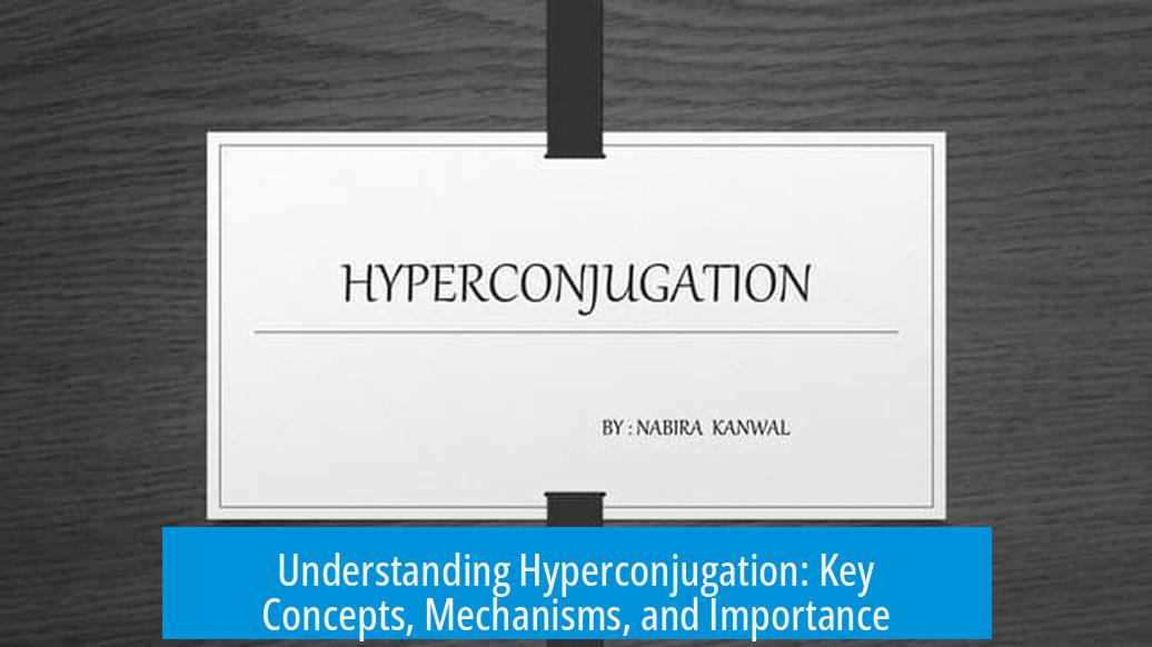 Understanding Hyperconjugation: Key Concepts, Mechanisms, and Importance