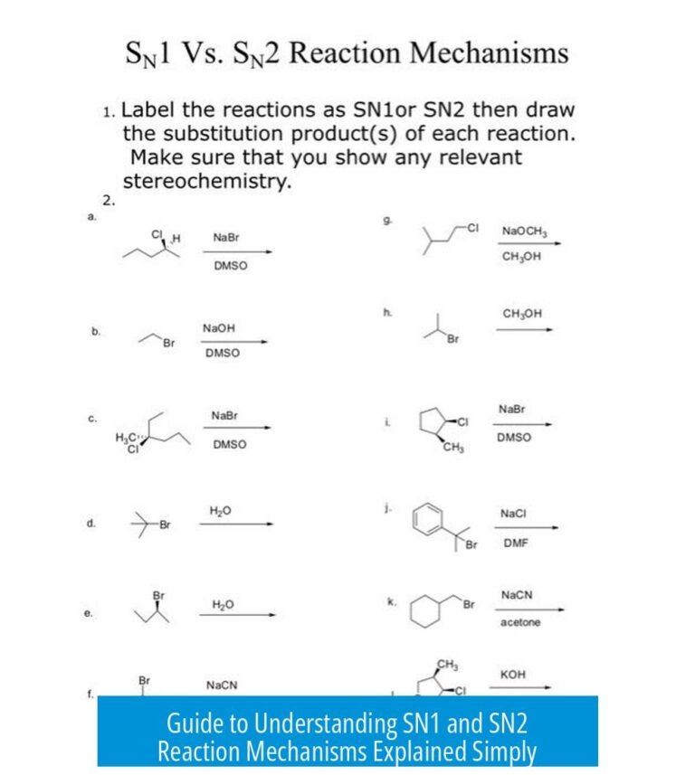 Guide to Understanding SN1 and SN2 Reaction Mechanisms Explained Simply