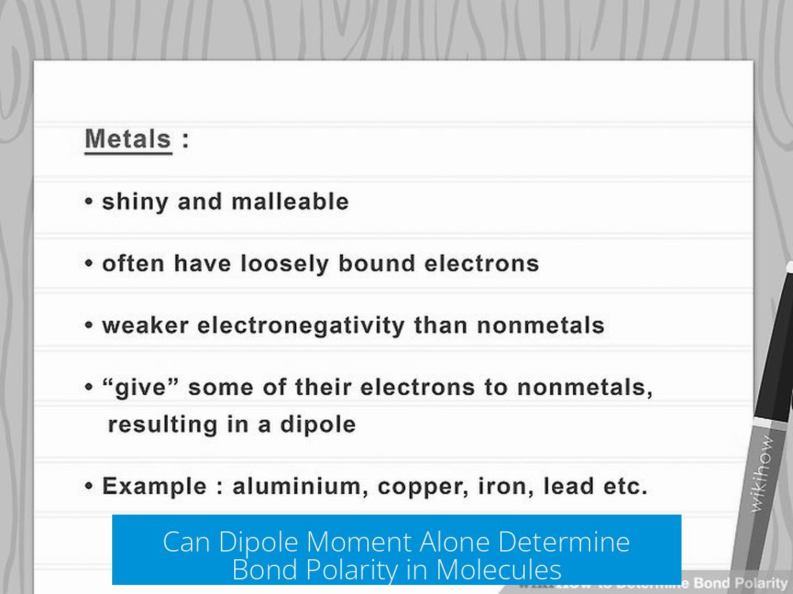 Can Dipole Moment Alone Determine Bond Polarity in Molecules