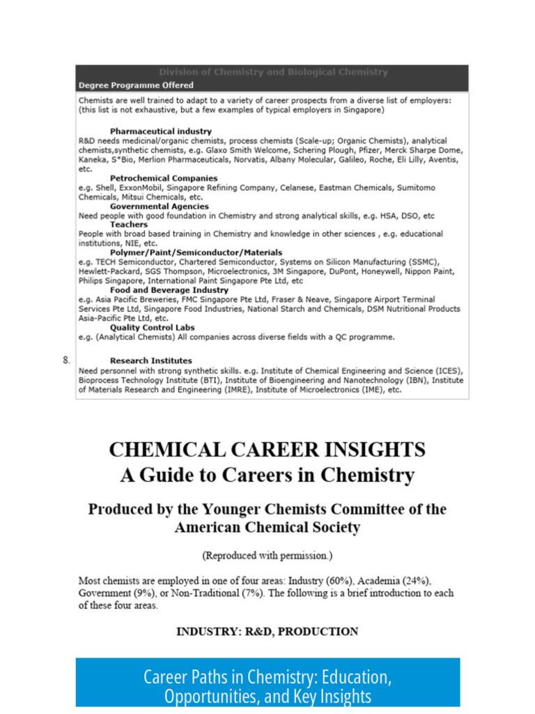 Career Paths in Chemistry: Education, Opportunities, and Key Insights