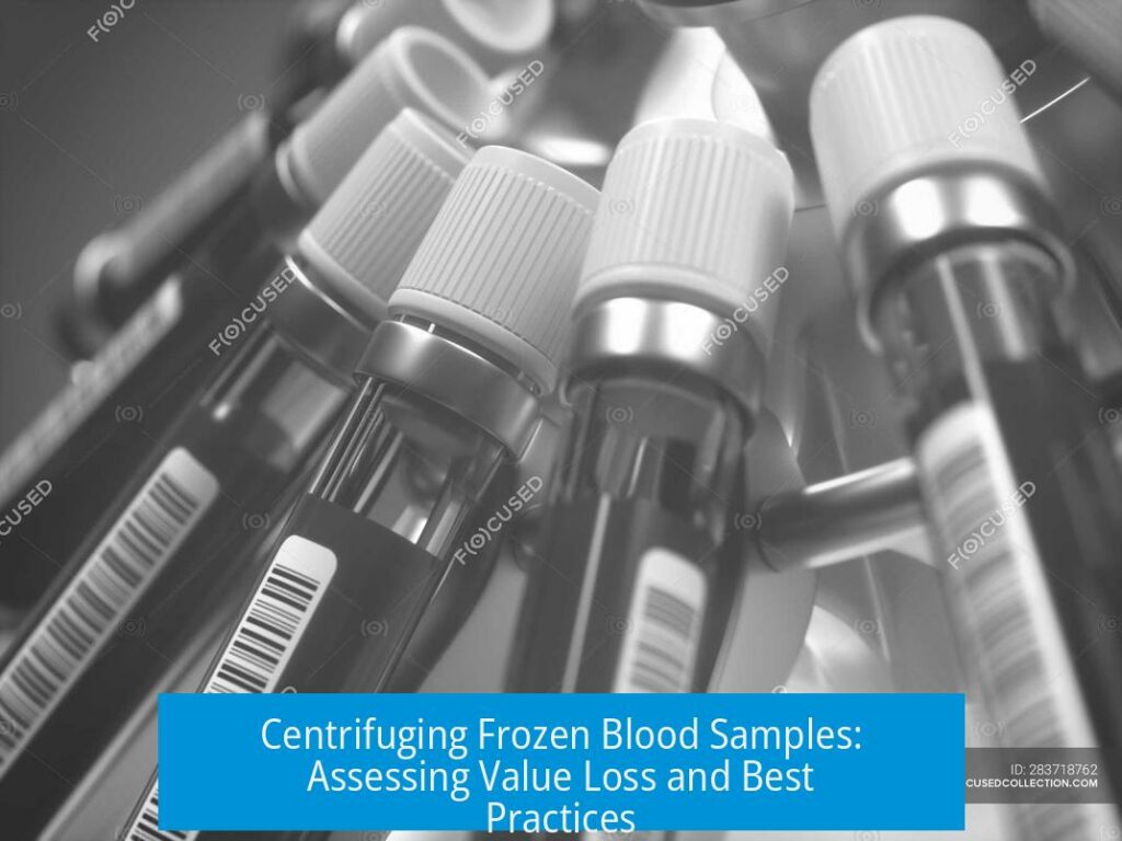 Centrifuging Frozen Blood Samples: Assessing Value Loss and Best Practices