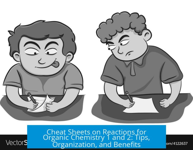 Cheat Sheets on Reactions for Organic Chemistry 1 and 2: Tips, Organization, and Benefits