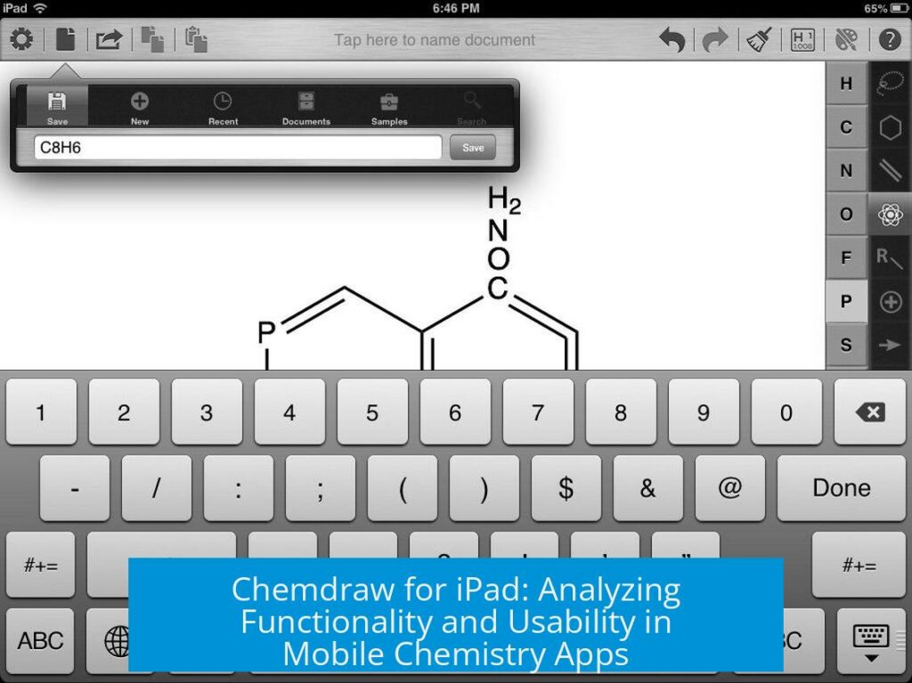 Chemdraw for iPad: Analyzing Functionality and Usability in Mobile Chemistry Apps