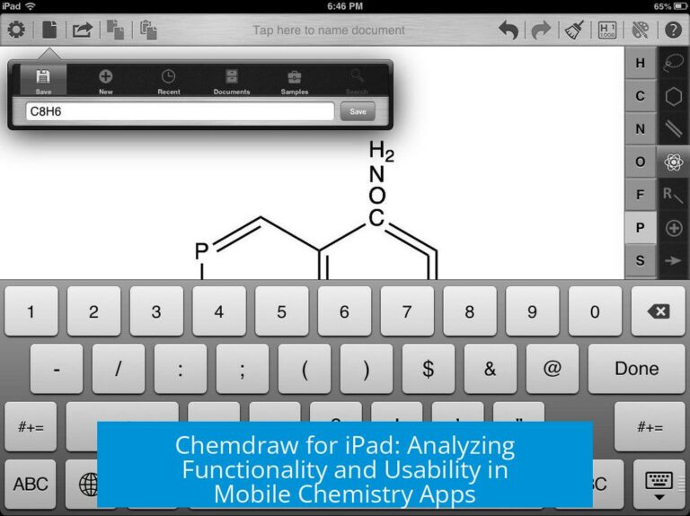 Chemdraw for iPad: Analyzing Functionality and Usability in Mobile Chemistry Apps