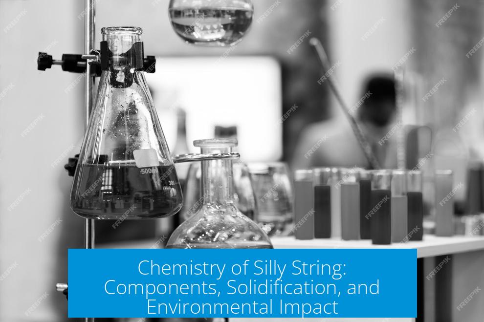 Chemistry of Silly String: Components, Solidification, and Environmental Impact