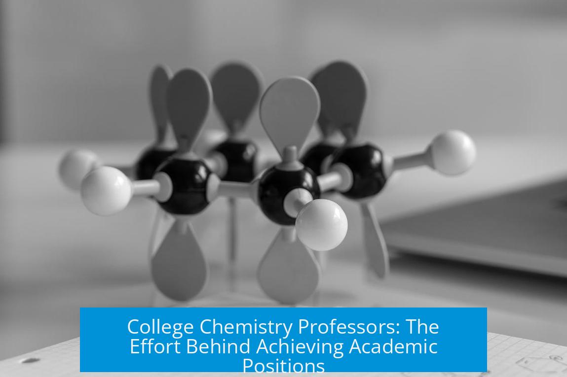 College Chemistry Professors: The Effort Behind Achieving Academic Positions