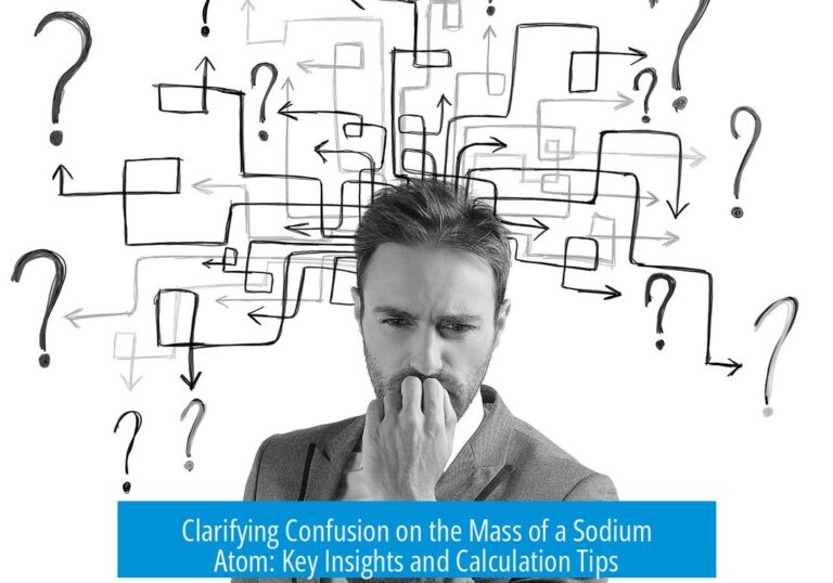 Clarifying Confusion on the Mass of a Sodium Atom: Key Insights and Calculation Tips