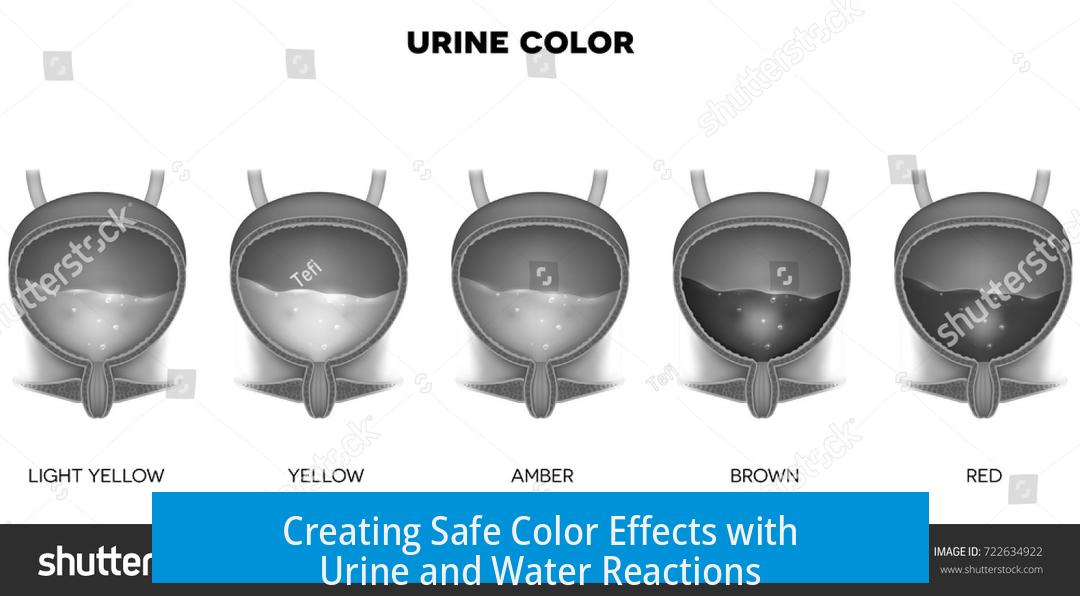 Creating Safe Color Effects with Urine and Water Reactions
