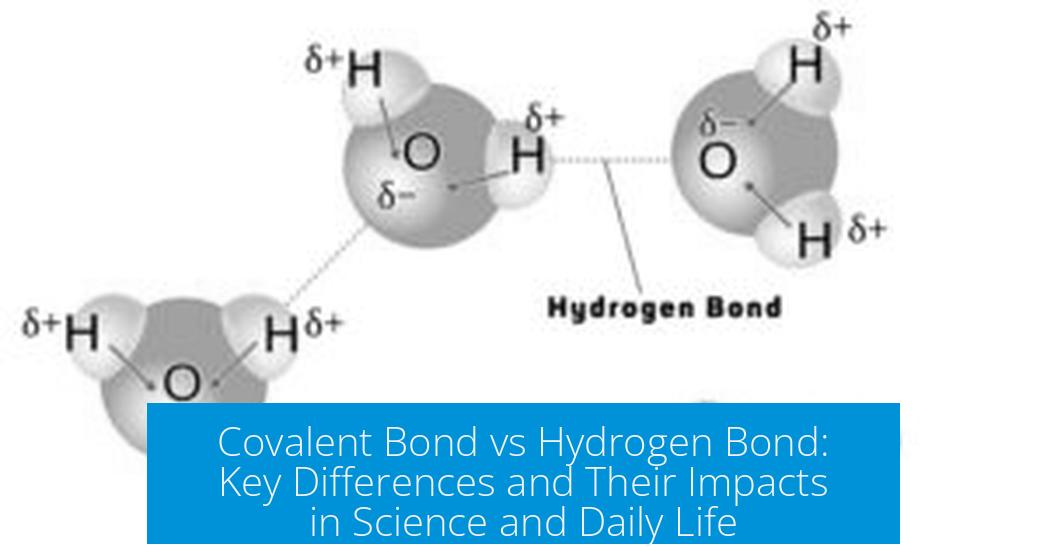 Covalent Bond vs Hydrogen Bond: Key Differences and Their Impacts in Science and Daily Life
