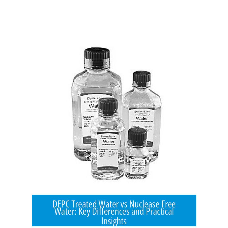 DEPC Treated Water vs Nuclease Free Water: Key Differences and Practical Insights