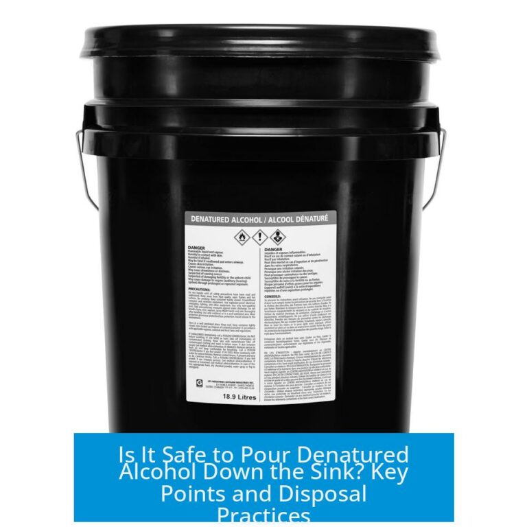 Is It Safe to Pour Denatured Alcohol Down the Sink? Key Points and Disposal Practices