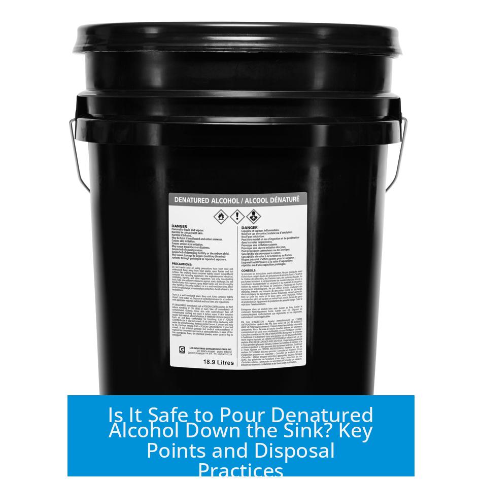 Is It Safe to Pour Denatured Alcohol Down the Sink? Key Points and Disposal Practices