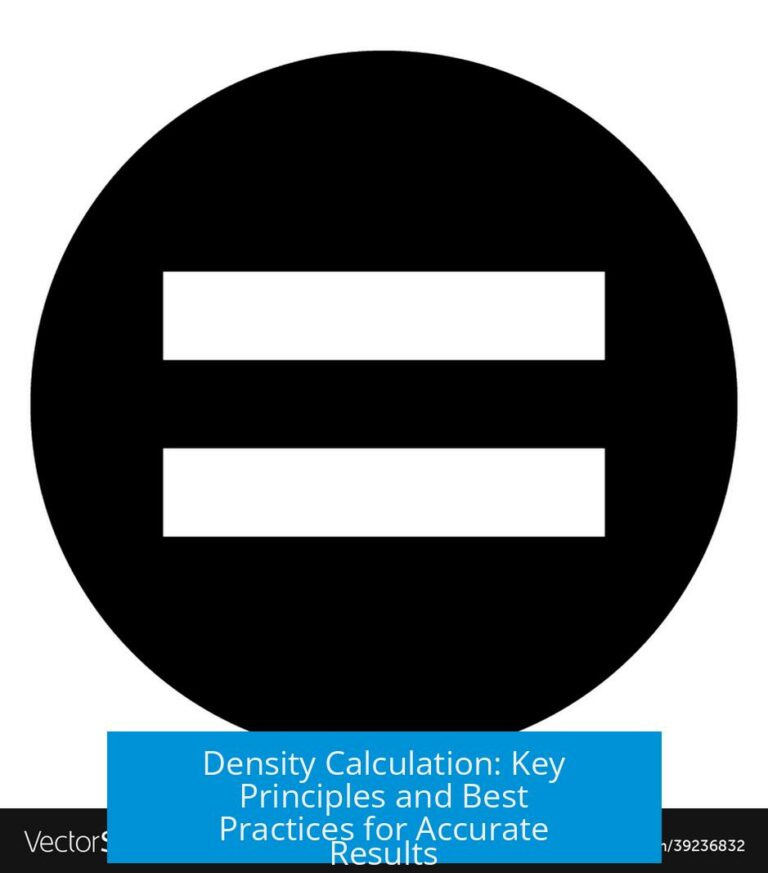 Density Calculation: Key Principles and Best Practices for Accurate Results