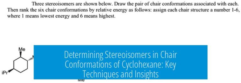 Determining Stereoisomers in Chair Conformations of Cyclohexane: Key Techniques and Insights