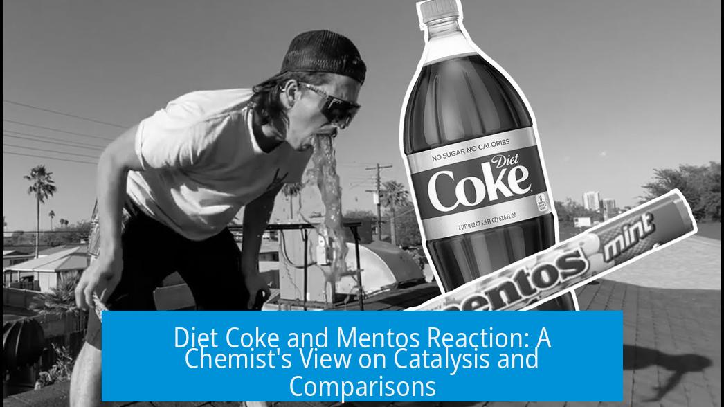 Diet Coke and Mentos Reaction: A Chemist's View on Catalysis and Comparisons