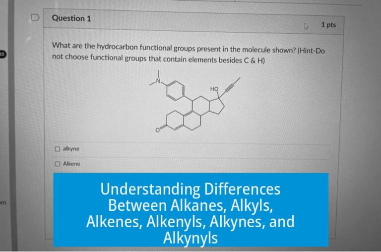 Understanding Differences Between Alkanes, Alkyls, Alkenes, Alkenyls, Alkynes, and Alkynyls