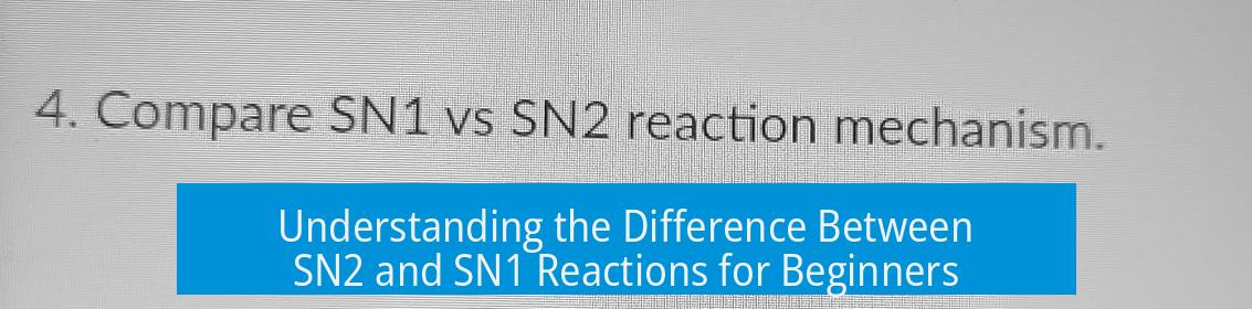 Understanding the Difference Between SN2 and SN1 Reactions for Beginners