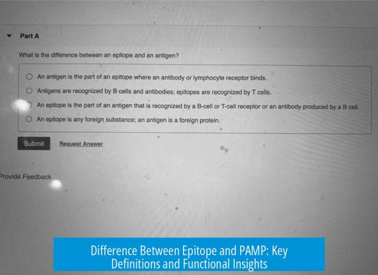 Difference Between Epitope and PAMP: Key Definitions and Functional Insights