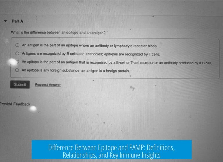 Difference Between Epitope and PAMP: Definitions, Relationships, and Key Immune Insights