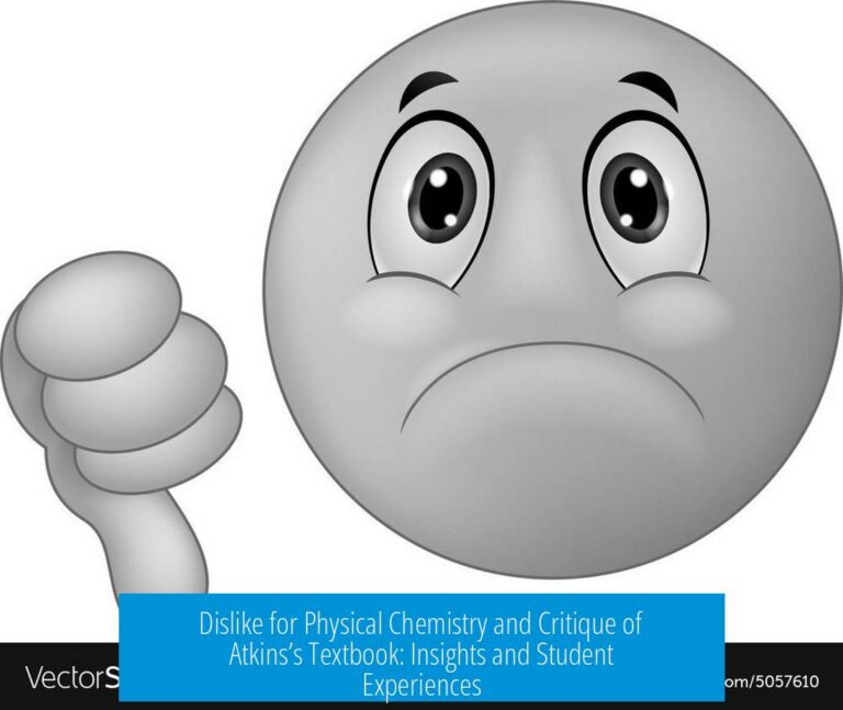 Dislike for Physical Chemistry and Critique of Atkins’s Textbook: Insights and Student Experiences