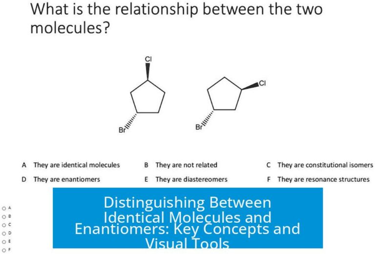 Distinguishing Between Identical Molecules and Enantiomers: Key Concepts and Visual Tools