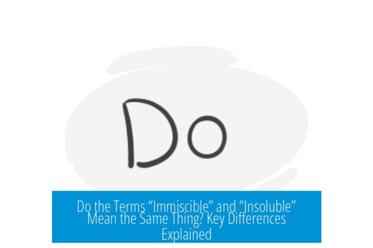 Do the Terms “Immiscible” and “Insoluble” Mean the Same Thing? Key Differences Explained