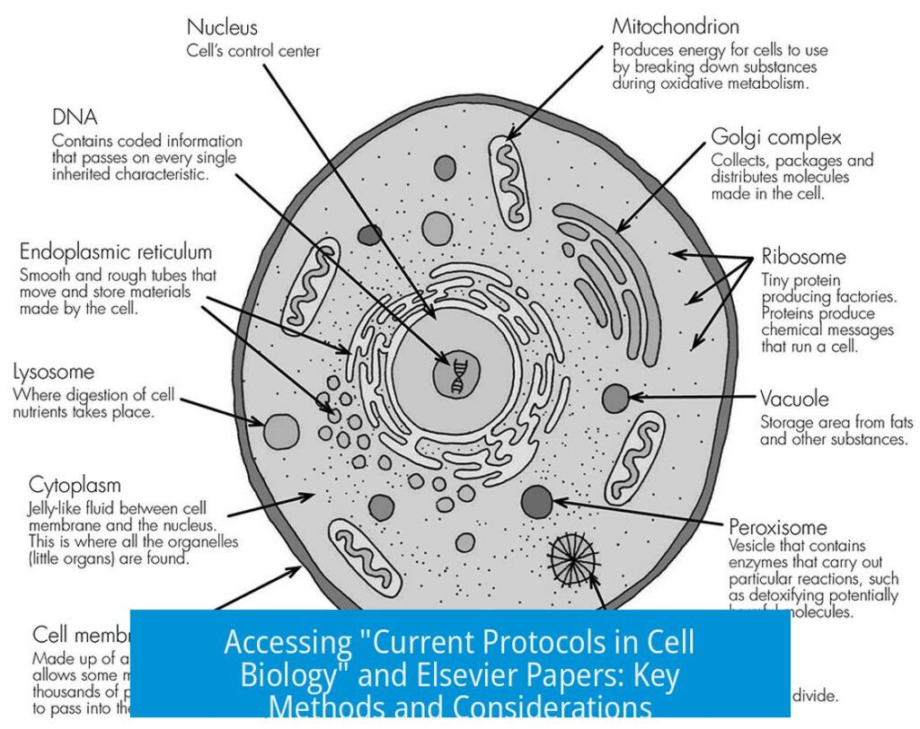 Accessing "Current Protocols in Cell Biology" and Elsevier Papers: Key Methods and Considerations