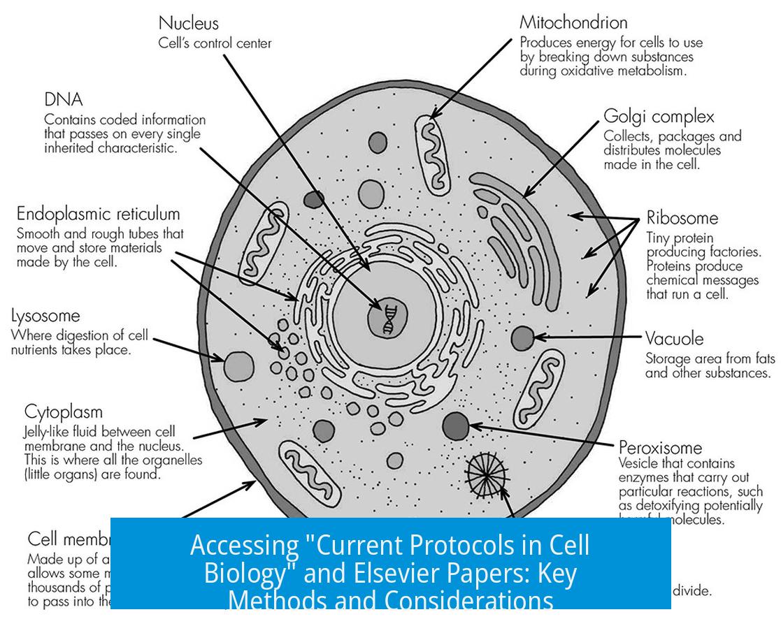 Accessing "Current Protocols in Cell Biology" and Elsevier Papers: Key Methods and Considerations