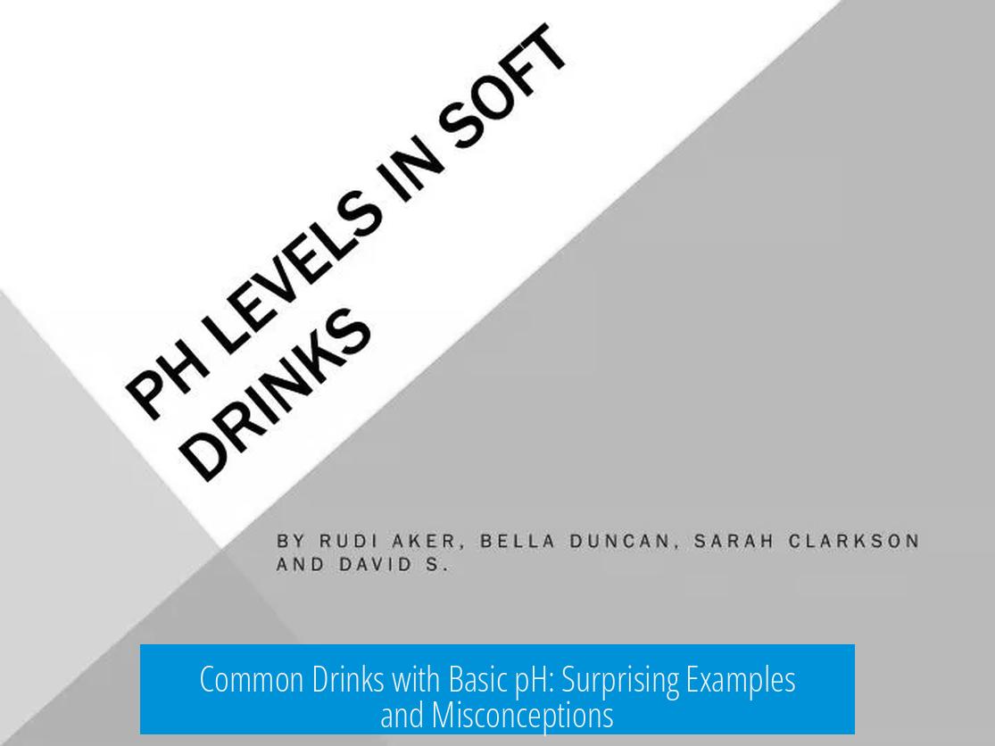 Common Drinks with Basic pH: Surprising Examples and Misconceptions