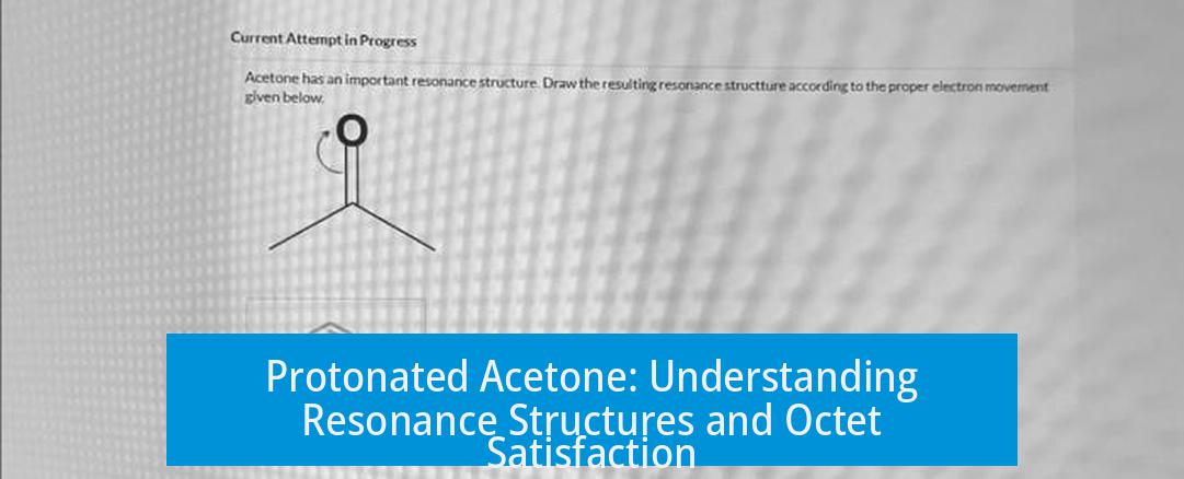 Protonated Acetone: Understanding Resonance Structures and Octet Satisfaction