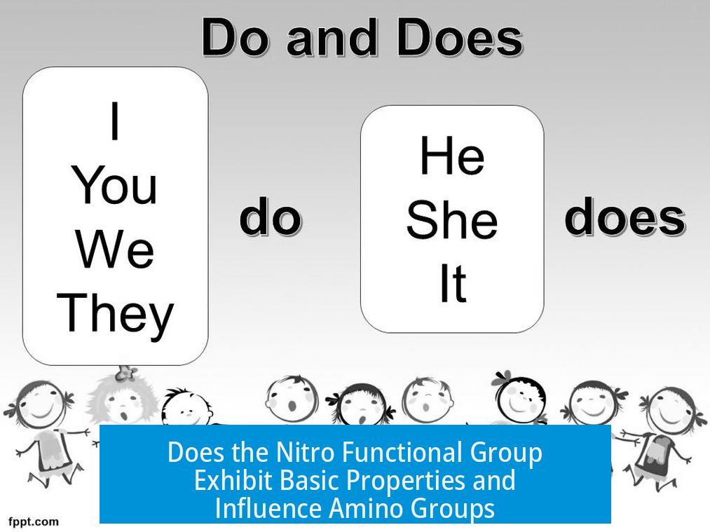 Does the Nitro Functional Group Exhibit Basic Properties and Influence Amino Groups