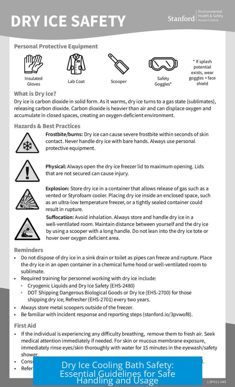 Dry Ice Cooling Bath Safety: Essential Guidelines for Safe Handling and Usage