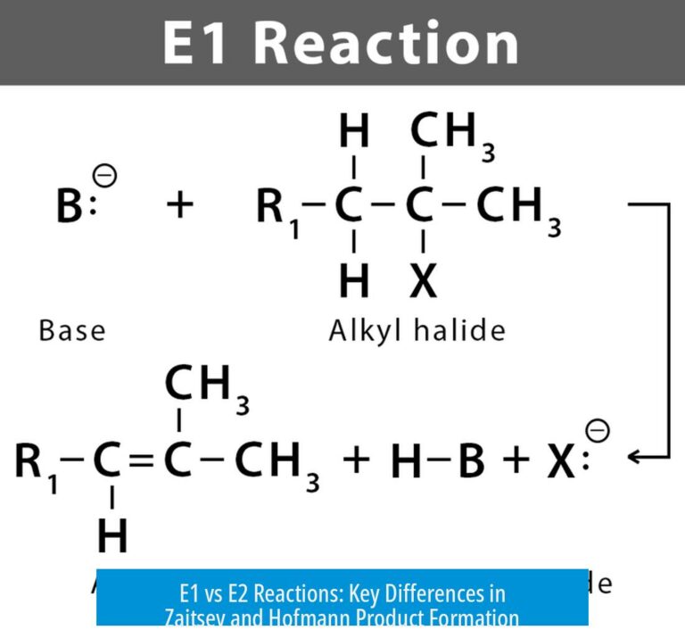 E1 vs E2 Reactions: Key Differences in Zaitsev and Hofmann Product Formation