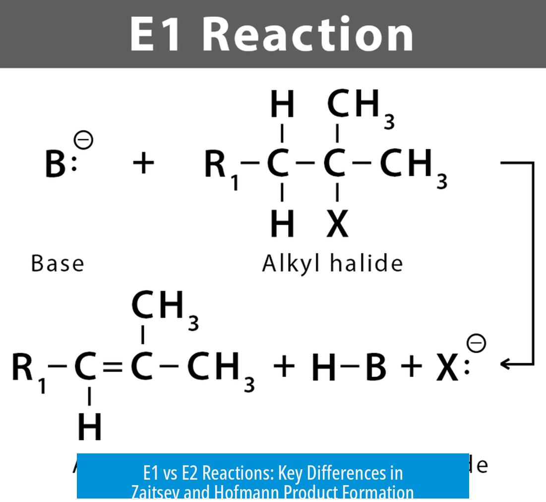 E1 vs E2 Reactions: Key Differences in Zaitsev and Hofmann Product Formation