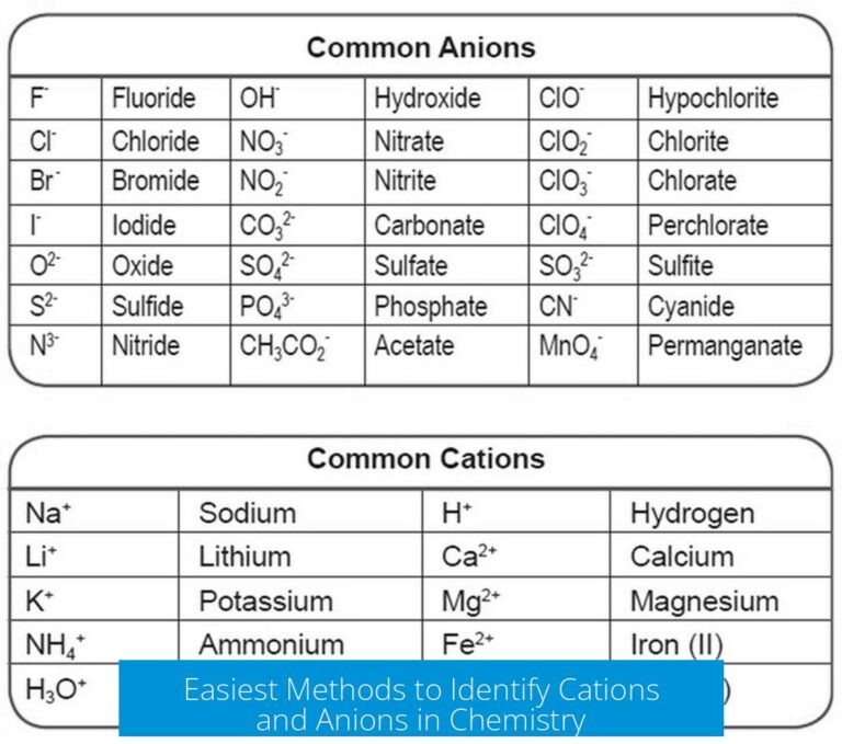 Easiest Methods to Identify Cations and Anions in Chemistry