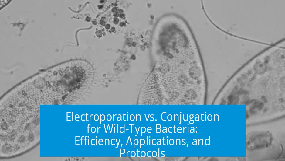 Electroporation vs. Conjugation for Wild-Type Bacteria: Efficiency, Applications, and Protocols