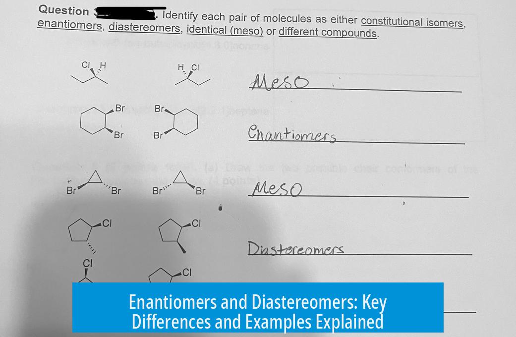 Enantiomers and Diastereomers: Key Differences and Examples Explained