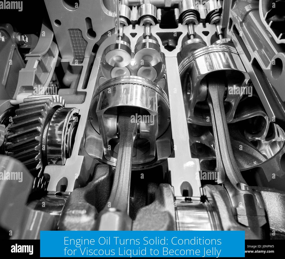 Engine Oil Turns Solid: Conditions for Viscous Liquid to Become Jelly