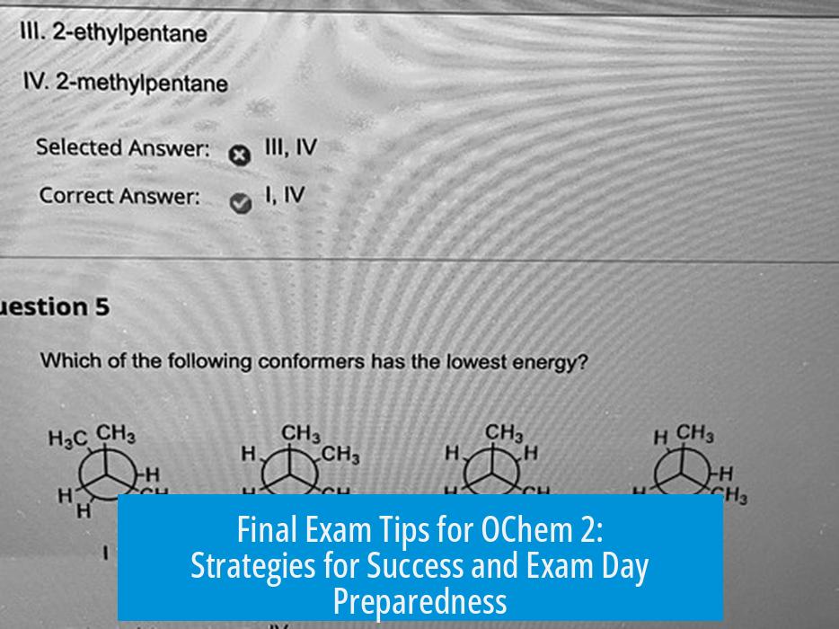 Final Exam Tips for OChem 2: Strategies for Success and Exam Day Preparedness