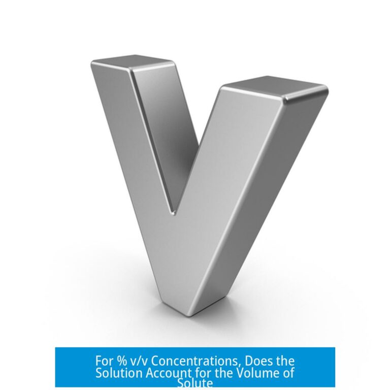 For % v/v Concentrations, Does the Solution Account for the Volume of Solute
