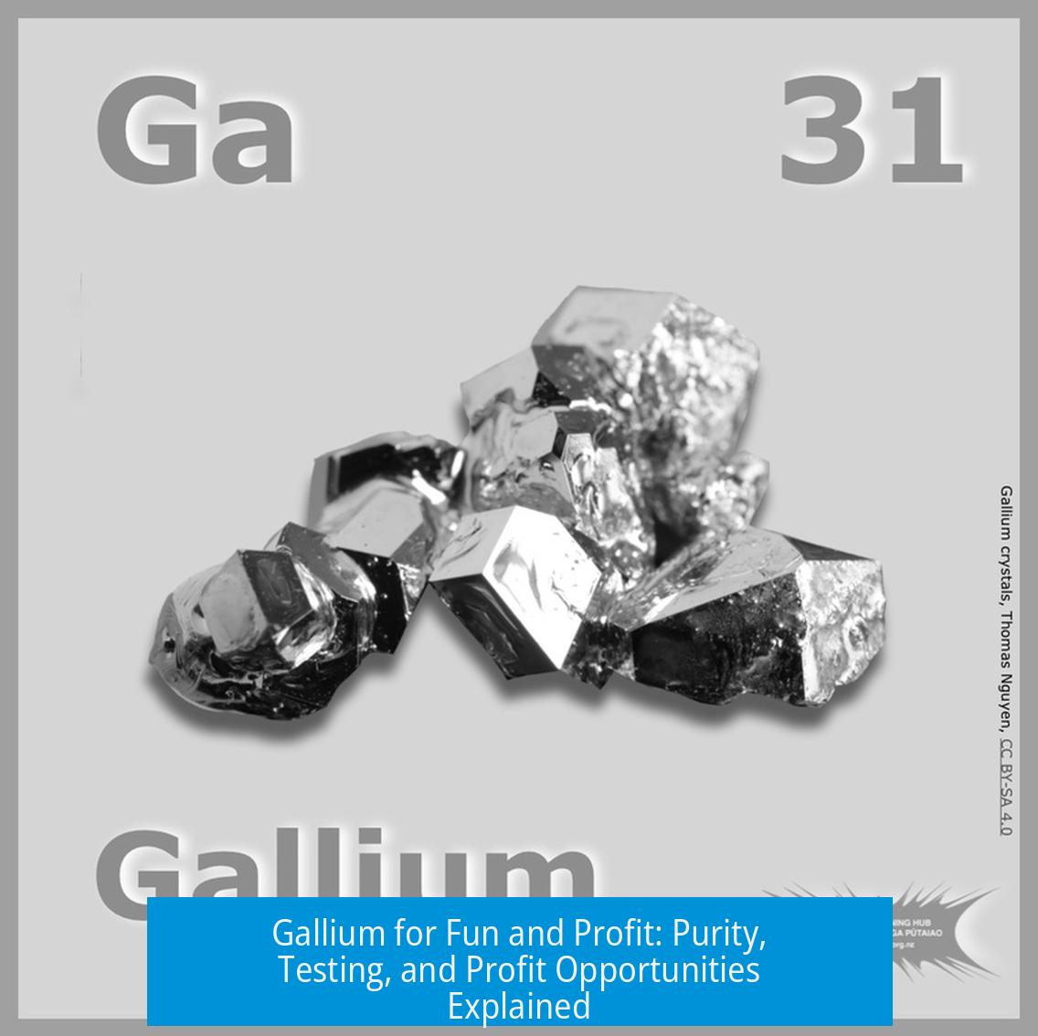 Gallium for Fun and Profit: Purity, Testing, and Profit Opportunities Explained